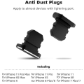 Miniatyrbilde 4 av 5: Metall støvtette plugger kompatible med iPhone, inkludert telefonportrengjøringsbørste, hvit