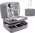 wxsp Electronics Organizer, Electronic Accessories Bag Travel Cable Organizer Three Layers for iPad Mini, Kindle, Hard Drives, Cables, Chargers