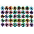 Miniatyrbilde 1 av 2: 50 stk. Tegneserie Plysj Leketøy Smykkefremstilling Flatback Cabochons Armbånd Cabochons Dome Gems Charm Flat Back Resin Cabochons Tilfeldig Farge 1X0.3cm