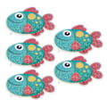 Miniatyrbild 1 av 4: 5 st Badkar Halkskydd Stickers Badkar Applikationer Badrum Anti-halk Stickers Badkar Stegsorterade Färger 11.5X9CM