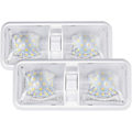 Miniatyrbillede 1 af 5: 12v LED Indvendig Belysning Camper Van Loftlampe 12v 6w LED Naturligt Hvidt Lys Dobbelte Lamper Med Kontakt Til Autocamper Campingvogn Båd 2 Pak
