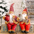 Miniatyrbild 3 av 4: Juldekorationer Stående Tomte Dockor Prydnadsföremål Nya Tomte Dockor PrydnadsföremålA
