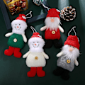 Miniatyrbillede 2 af 5: 4 Pak Julepynt Hængende Santa Claus Snemand Dukke Julemand Drenge Piger Julepynt