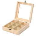 Miniatyrbild 4 av 5: 3x Trä Te Påse Smycken Organizer Bröst Förvaring Låda 9 Fack Te Låda Organizer Trä Socker P
