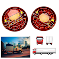 Miniatyrbillede 3 af 5: 2x 5 tommer LED runde hamburger baglygter LED trailer baglygte