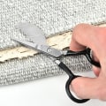 Miniatyrbild 4 av 4: Tufting Mattknivar, Mini Bärbara Rostfritt Stål Andnäbb Saxar för Att Klippa Matta (Svart)