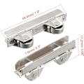 Miniatyrbillede 2 af 4: 5 stk. Ruller til Skydedør i Vindu Metal To Lejer 6mm Metal Aksler Trinse Hjul