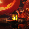 Miniatyrbilde 4 av 5: Sett med 4 dekorative lyslykter 5.12'' Lykt Perfekt for hjemmeinnredning Halloween Stuefester Arrangementer