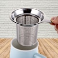 Miniatyrbillede 2 af 4: Te-si, Genanvendelige Rustfrit Stål Mesh Te-infuser Si, Glas Design Løse Blade Krydderi Si til Ophængning