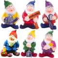 Pikkukuva 1 / 5: Seitsemän kääpiötä -koristeet Puutarha Gnome - Puutarhakoriste - Hartsi - Käsityöt - Tarvike - Puutarhakoriste - Erilaisia ​​malleja