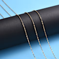Miniatyrbild 7 av 8: DIY Smyckestillbehör 10 meter Kors O Platt Kedjespole Bulk för Armband Halsband Förlängare KC Guld 2.2x1.8x0.3mm