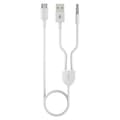 Miniatyrbillede 1 af 5: 1 stk. 2-i-1 Type C til USB A 3,5 mm AUX-kabel HiFi lydkvalitet til bilhøjttalere