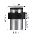 Pikkukuva 3 / 5: Ovi pysäyttäjä 43 x 46 mm - ruostumattoman teräksen väri 2 kpl (ei porausta tarvita)
