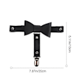 Pikkukuva 3 / 3: 2 kpl Jousi Solmio Sukka Jalka Renkaat Vyöt Sukat Garters säädettävät SuspendersMusta20X13CM