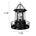 Miniatyrbild 4 av 5: LED-solcellsdriven fyr, 360 graders roterande ljus för innergården