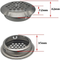 Miniatyrbillede 4 af 5: 27 stk. 35 mm Rustfrit Stål Ventilationsgitter Rundt Mesh Åndbar | Til Køkkenmøbler Rustfrit Stål Ventilation Mund | Til Skab C
