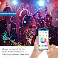 Miniatyrbild 4 av 5: Smart Ljuslampa med Bluetooth-högtalare och Kontrollerbar RGB-multifärg Justerbar och Dimbar via Trådlös APP Musikhögtalarlampa