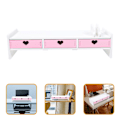 Miniatyrbillede 1 af 5: Pink Skrivebordsbogreol Organizer Display Stand Design til Hjemmekontor Skrivebord, Stue, Soveværelse (50.5*18.5*12cm)