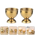 Miniatyrbillede 2 af 2: 4 stk. Æggebakker i Rustfrit Stål, Enkle Multifunktionelle Æggholdere (Guld)Guld4.7x4.7x4.7cm Golden 4.7x4.7x4.7cm