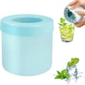 Miniatyrbild 2 av 5: Silicone Ice Cube Mold, New 3D Ice Cube Maker, Decompression Ice Grid, Press Type Easy Release Ice Cup (Teal)