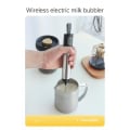Miniatyrbild 4 av 5: Elektrisk mjölkskummare i rostfritt stål 304, handhållen, för kaffe, mjölkskakare, automatisk omrörning