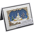 Miniatyrbild 4 av 5: Stansformar för Vinter Snö DIY Scrapbooking Tillbehör Kolstål Die Cuts för Korttillverkning Prägling Papper Julhantverk Konst Dekoration 100*68mm(2st,sil