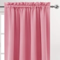 Miniatyrbilde 2 av 5: 42 tommer x 63 tommer (B x L) Lystette Gardinblinds - 2 Paneler, Ren Farge Lystette Vindusgardiner Stanglomme Stue Rom Vindusgardiner Soverom