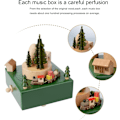 Miniatyrbillede 3 af 5: Juletræsmusikboks i træ, juletogsmusikboks til hende, smart slotmusikboks legetøj fødselsdagsgave til kærester venner