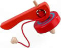 Miniatyrbild 1 av 5: Durable Wooden Spinning Top with Handle, Drawstring and String, Long-lasting Performance, Random Color Selection