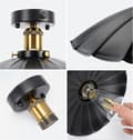 Miniatyrbild 3 av 5: 12V RV Vintage Ceiling Light (1E26 Bulb Included), 3000K 12 Volt with On/Off Switch