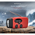 Pikkukuva 5 / 5: FM/AM/NOAA Sääradio Käsikäyttöinen Aurinkoenergialla Toimiva Kannettava Mini Hätätilanteen Selviytymisradio 2000mah Akulla Toimiva Virtapankki
