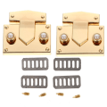 Miniatyrbillede 1 af 3: 2 stk. Taske Lukning Låse Premium Kuffert Låse Hardware Låse Taske Tilbehør Guld 4.5X4.2X1.5 Golden 4.5X4.2X1.5