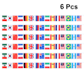 Miniatyrbillede 3 af 5: 6 stk. Verdensflag Bunting Polyester Flagger International Bunting Banner Pynt 500X21CM