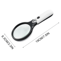 Miniatyrbillede 3 af 5: LED-lys Håndholdt Forstørrelsesglas Lupe Observationsboks Med Skala Inspektionsfrimærker C B