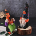 Miniatyrbillede 2 af 5: Sort Ansigtsløs Dukke Ornament Hjem Halloween Ferie Skov Gammel Mand DekorationSort