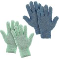 Miniatyrbillede 1 af 5: 2 Par Mikrofiber Støvsugerhandsker Fleksible Og Praktiske Støvhandsker Mørkeblå+gul