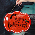 Pikkukuva 5 / 5: Puinen Halloween-aiheinen koriste, kodin puun koristelu juhliin