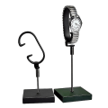 Miniatyrbillede 3 af 3: Metal og PU Læder Urholder Stativ Opbevaringsbokse - Sort S