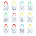 Miniatyrbillede 1 af 3: 12 stk. Lærred Indkøbspose DIY Graffiti Tasker Håndværk Lærred Tasker Lærred Tote Shopping Taske Assorteret Farve