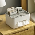 Miniatyrbillede 3 af 5: Vævæskeskrin, Vævæskeskrin Multifunktionel Natbord Organizer, Rektangulær Vævæskeskrin, Papirhåndklædeholder, Velegnet til Lejlighed