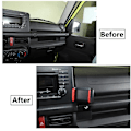 Miniatyrbilde 4 av 5: Mobiltelefonholder for Jimny bil, støtte for 2019 2020 2021, svart [DB] black