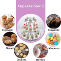 Miniatyrbilde 5 av 5: 3-lags serveringsbrett for cupcakes, kompatibel med bryllup, bursdagsfest, 2 stk
