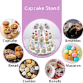 Miniatyrbillede 5 af 5: 3-lags Serveringsbakke Cupcakeholdere Kompatibel Med Bryllup Fødselsdagsfest 2 stk