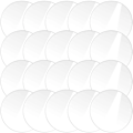 Pikkukuva 3 / 3: 20 kpl Pyöreät Akryylilevyt Kirkkaat Läpinäkyvät Levyt Paneelit DIY Taidekäsityöprojektit Läpinäkyvä 10X10X0.1CM