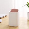 Miniatyrbilde 1 av 5: Oppbevaringsboks, frittstående indre sylinder skrivebord søppelbøtte mini bærbar sterk og holdbar med lokk for kontor for soverom
