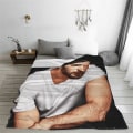 Miniatyrbillede 4 af 4: Chris Evans tæpper fleece alle sæsoner skuespiller instruktør bærbare lette tæpper til seng kontor sengetæppe