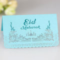 Miniatyrbillede 5 af 5: 100 stk. Dekorative Bordkort Ramadan Fest Udskæringssæder Reflekterende Sølv