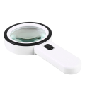 Miniatyrbillede 5 af 5: 30x LED-belyst glasforstørrelsesglas, 30x håndholdt belyst forstørrelsesglas med 12 LED'er til makuladegeneration & svejsning & inspektion