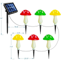 Miniatyrbilde 2 av 5: Oppgraderte Solcelledrevne Hage-Sopplys Utenfor (6 Sopplamper), 8 Moduser Vanntette Solcelledrevne Hagejulelys