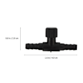 Miniatyrbillede 3 af 3: 30 stk. 4mm Luft Inline Slangekobling Plastik Til Fiskekum Aquarium Sort 4X2X1CM